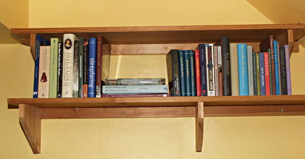 a shelf of books