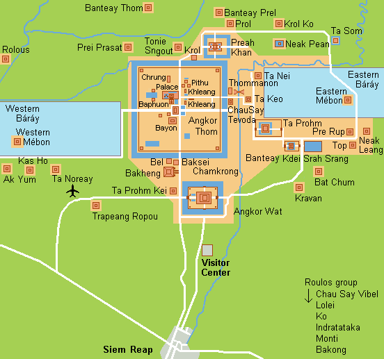 map of central Angkor